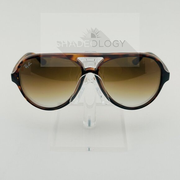 NEW Ray-Ban Sunglasses CATS 5000 RB4125 710/51 Classic Light Havana Brown Lens - Picture 2 of 6